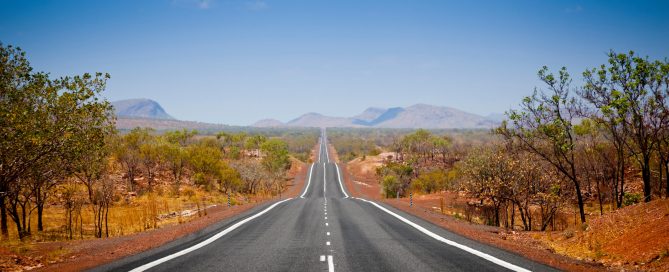 A road disappearing into the distance.